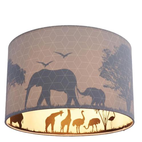 Grijze dieren kinderkamer plafondlamp Safari, Binnenzijde, Kinderen en Baby's, Kinderkamer | Inrichting en Decoratie, Nieuw, Ophalen of Verzenden