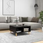 vidaXL Salontafel 60x60x30 cm bewerkt hout zwart, Huis en Inrichting, 50 tot 100 cm, Verzenden, Nieuw, 50 tot 100 cm