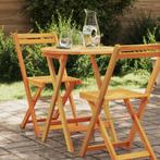 vidaXL Vouwbare Tuin Tafel Rond Ø60x72 cm Massief Acaciahout, Verzenden, Nieuw