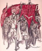 Spotprent Communistische revolutionaire stemming slaat ov..., Antiek en Kunst, Verzenden