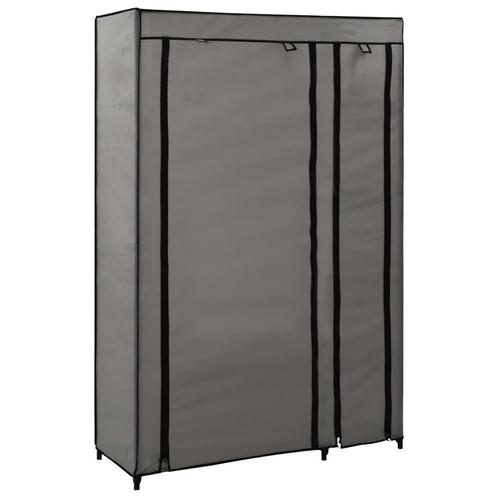 vidaXL Kledingkast opvouwbaar 110x45x175 cm stof grijs, Huis en Inrichting, Kasten | Kledingkasten, Nieuw, Verzenden
