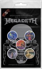 Megadeth Vic Rattlehead - Button - 5-pack off. merchandise, Ophalen of Verzenden, Nieuw, Kleding