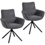Set Van 2 Eetkamerstoelen, Draaibaar, Zacht Gestoffeerd, Arm, Huis en Inrichting, Stoelen, Verzenden, Nieuw