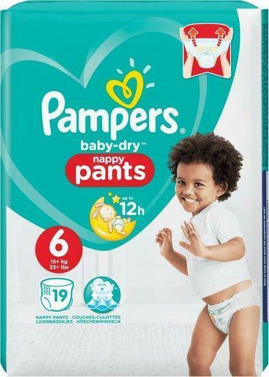 Pampers Baby-Dry Pants Luierbroekjes Maat 6 19 Stuks, Huis en Inrichting, Schoonmaakartikelen, Verzenden