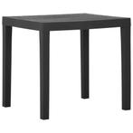 vidaXL Tuintafel 79x65x72 cm kunststof grijs, Verzenden, Nieuw, Kunststof