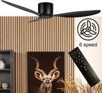 2dekans | Plafondventilator Brezza 3 blad 132 cm zwart -, Ophalen of Verzenden, Zo goed als nieuw