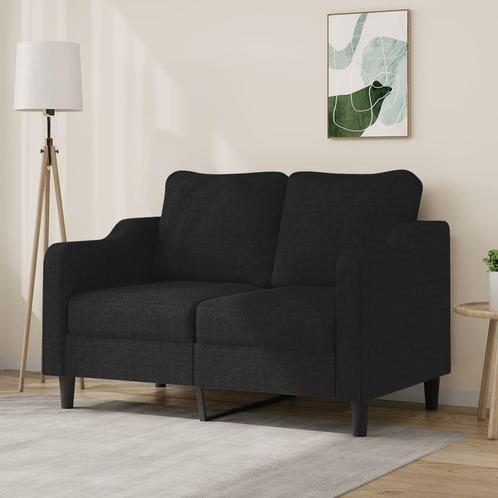 vidaXL Tweezitsbank 120 cm stof zwart, Huis en Inrichting, Banken | Bankstellen, Nieuw, Minder dan 150 cm, Stof, Tweepersoons
