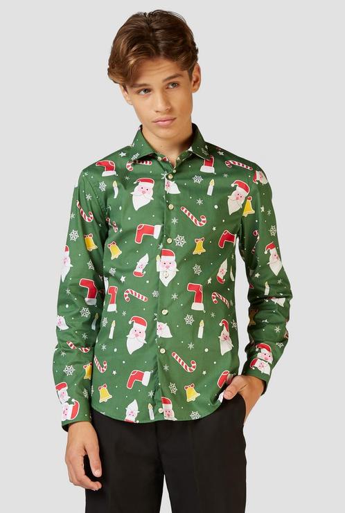 Kerst Overhemd Tiener Groen Opposuits, Kleding | Heren, Carnavalskleding en Feestkleding, Nieuw, Ophalen of Verzenden