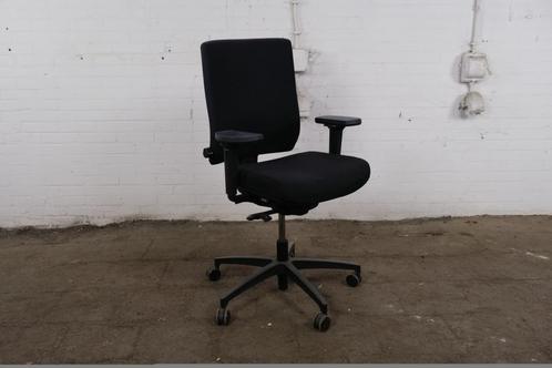 Dauphin | Bureaustoel | Zwart gestofferd | Zwart frame | Sch, Huis en Inrichting, Bureaus, Gebruikt, Verzenden