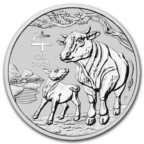Lunar III - Year of the Ox - 1/2 oz 2021 (88.197 oplage), Postzegels en Munten, Munten | Oceanië, Losse munt, Zilver, Verzenden