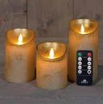 Ledkaarsen rustiek goud annas collection led kaars 3d flame, Ophalen of Verzenden, Nieuw