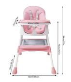 Verstelbare 2-in-1 Kinderstoel met Dienblad en Bestek, Verzenden, Nieuw