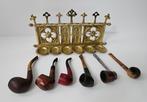 Arts and Crafts - vuur verguld brons - pijpenrek - Rek -, Antiek en Kunst, Curiosa en Brocante