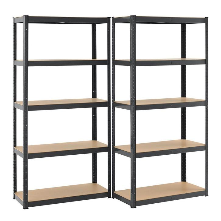 Stellingkast dubbel 180x90x40 cm grijs, Huis en Inrichting, Kasten | Stellingkasten, Nieuw, Verzenden