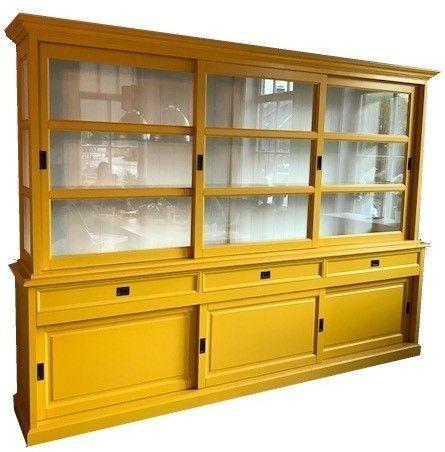 Buffetkast geel Sneek 300cm soft, Huis en Inrichting, Kasten | Buffetkasten, Ophalen of Verzenden