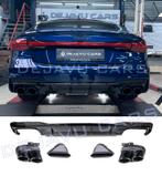 S7 Look Diffuser + Uitlaat tips voor Audi A7 C8 S line, Nieuw, Achter, Bumper, Audi