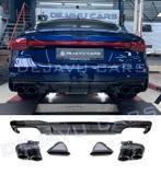 S7 Look Diffuser + Uitlaat tips voor Audi A7 C8 S line, Auto-onderdelen, Nieuw, Achter, Bumper, Audi