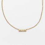 Halsketting - 18 karaat Geel goud Diamant (Natuurlijk), Sieraden, Tassen en Uiterlijk, Kettingen, Nieuw