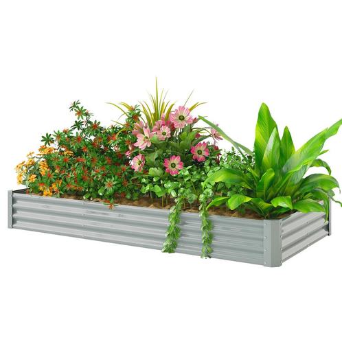 TRUUSK Verhoogd Bed Van Staal, Weerbestendig Plantenbed Met, Tuin en Terras, Bloembakken en Plantenbakken, Nieuw, Verzenden