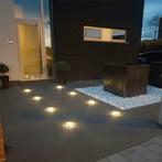 Solar grondspot Square Helder Wit met schemersensor - 8st, Tuin en Terras, Buitenverlichting, Nieuw, Kunststof, Led, Verzenden