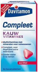 DAVITAMON COMPLEET KAUWVITAMINES AARDBEI KAUWTABLETTEN POT.., Verzenden, Nieuw