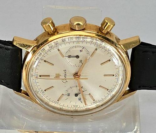 Lip - Geneve - 18K Gold Chronograph - Kaliber LIP, Sieraden, Tassen en Uiterlijk, Horloges | Heren