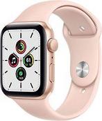 Apple Watch SE 44 mm kast van goud aluminium met roze, Verzenden, Gebruikt