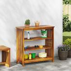 vidaXL Tuinkast met plank met opslag Bruin 90 x 40 x 90cm, Huis en Inrichting, Kasten | Overige, Verzenden, Nieuw