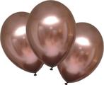 AMSCAN - 6 Satijnen roségouden latex ballonnen 28 cm, Ophalen of Verzenden, Nieuw