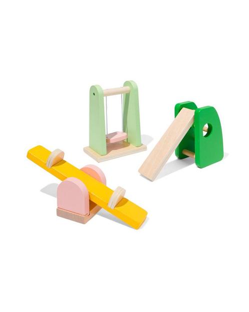 HEMA Speeltuinset hout 3-delig van €9.99 voor €7 sale, Kinderen en Baby's, Speelgoed | Houten speelgoed, Nieuw, Verzenden