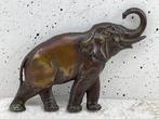 Reliëf, Olifant - 18 cm - Brons