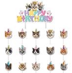 16-delige set Happy Birthday Cats, Verzenden, Nieuw