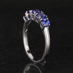 Ring - 18 karaat Witgoud - 1.15ct. tw. Tanzaniet, Sieraden, Tassen en Uiterlijk, Ringen, Nieuw