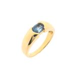 Vintage gouden ring met topaas (geelgoud, dames ring, 585), Sieraden, Tassen en Uiterlijk, Ringen, Gebruikt, Overige kleuren, Ophalen of Verzenden