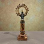 Figuur - Virgen en Columna - Zilver, Marmer, Antiek en Kunst