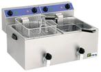 ELEKTRISCHE TAFEL FRITEUSE MET AFVOER – 2 X 8 L, Verzenden, Nieuw in verpakking
