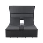 Polyrotan Loungebed / Ligbed Syros - Zwart - 2 personen - In, Tuin en Terras, Verzenden, Nieuw