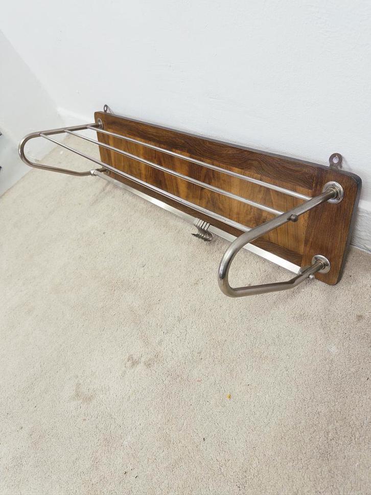 Mid-century Wandkapstok, Huis en Inrichting, Woonaccessoires | Kapstokken, Wandkapstok, Gebruikt, Hout, Minder dan 100 cm, Ophalen of Verzenden
