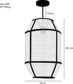 Tweedekans | Mica Decorations Pella Hanglamp - H46 x Ø29 cm, Huis en Inrichting, Lampen | Hanglampen, Ophalen of Verzenden, Zo goed als nieuw