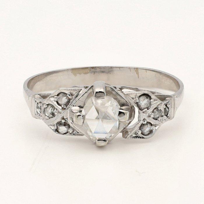 Ring - 18 karaat Witgoud Diamant (Natuurlijk), Sieraden, Tassen en Uiterlijk, Ringen