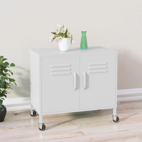vidaXL Opbergkast 60x35x56 cm staal wit, Huis en Inrichting, Kasten | Overige, Nieuw, Verzenden