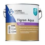 SIgma Tigron Aqua Satin - RAL 9010 - 1 liter - Vergelijkb..., Doe-het-zelf en Verbouw, Verf, Beits en Lak, Overige kleuren, Nieuw