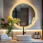 Ronde LED Badkamer Spiegel met Verlichting – 60 of 80cm diam, Verzenden, Rond, Nieuw, 75 tot 100 cm
