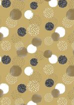 Inpakpapier Black White Gold Dots - Breedte 70 cm - m lang -, Hobby en Vrije tijd, Knutselen, Ophalen of Verzenden, Nieuw, Overige typen