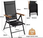 3-delige Balkonset – Aluminium Klapstoelen & WPC Tafel, Tuin en Terras, Tuinstoelen, Verzenden, Nieuw