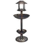 vidaXL Vogelbadje met solar LED-verlichting kunststof, Tuin en Terras, Vogelhuisjes en Vogelbaden, Verzenden, Nieuw
