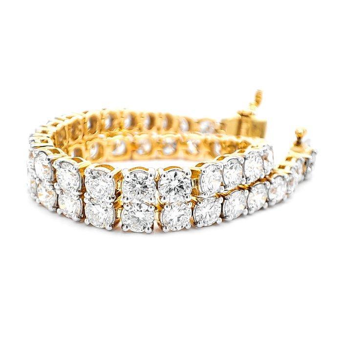 Armband - 14 karaat Geel goud, D-E/VVS - 7.04ct. tw. Diamant, Sieraden, Tassen en Uiterlijk, Armbanden