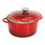 Braadpan | Gietijzer | Ø24 cm | 4 L | Rood | Gas, inducti.., Verzenden