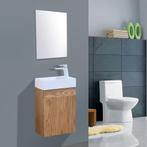 Fonteinkast Sanilux Wood Keramiek Softclose deur 41x23x70cm, Doe-het-zelf en Verbouw, Sanitair, Ophalen of Verzenden, Nieuw, Bad