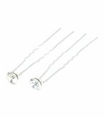 Haarspeld haarpinnen - Strass steen - Zilver - Set van 2, Nieuw